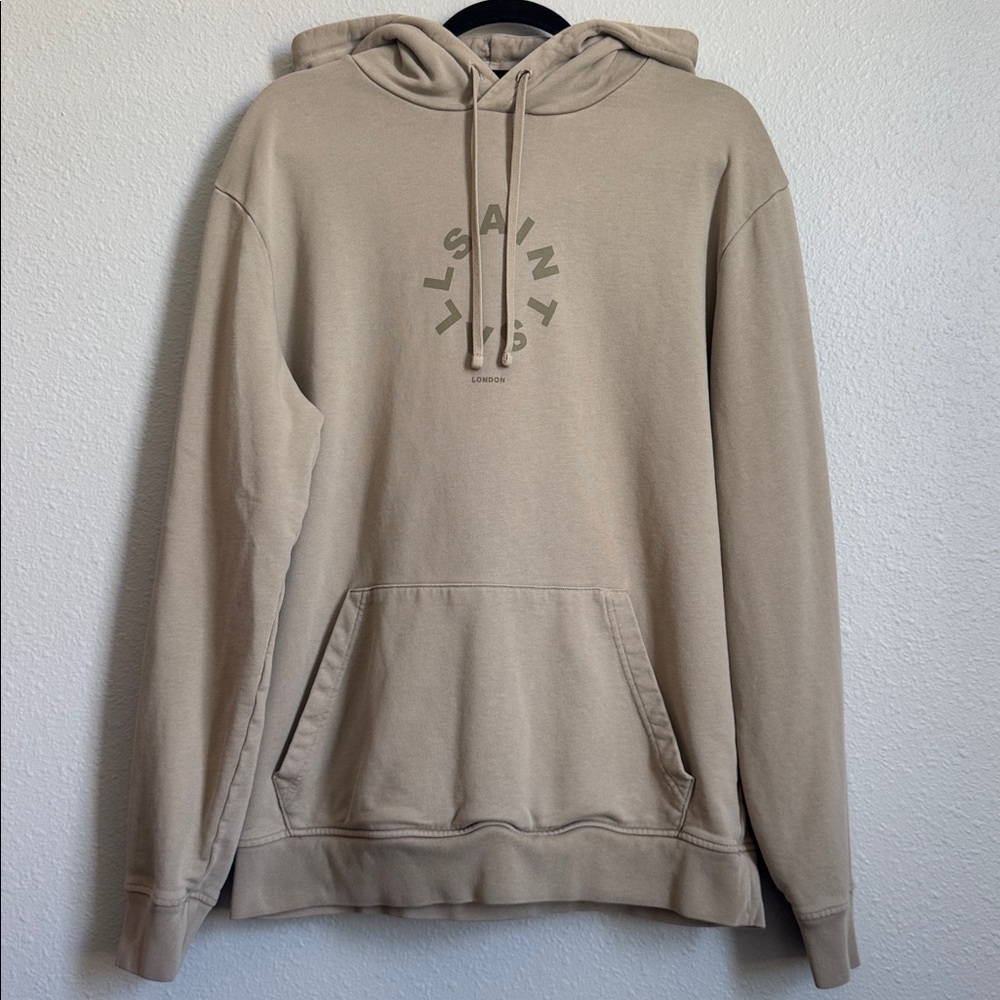 All Saints Hoodie, OVERSIZED, Tan, XS